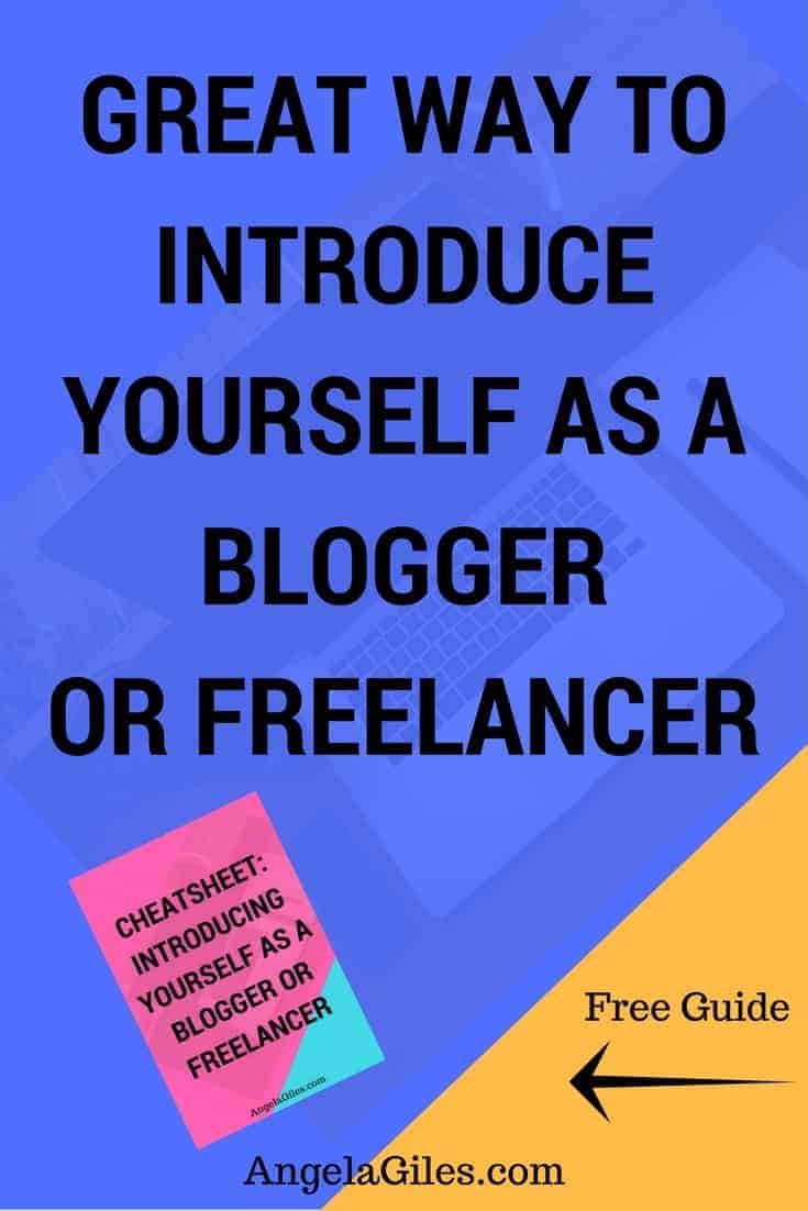 Great Way To Introduce Yourself As A Blogger Or Freelancer