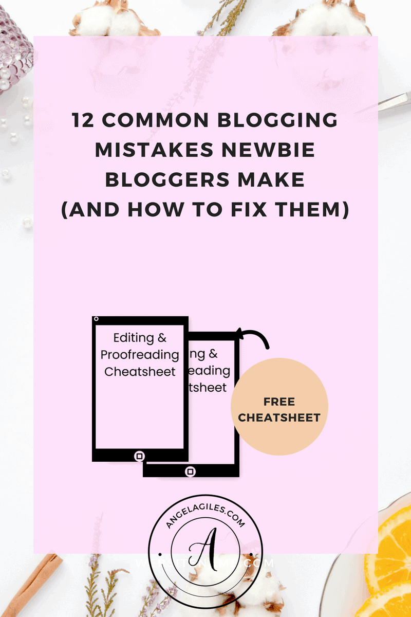 Are your blog page views minimal? Do you need blog writing tips to skyrocket your page views? If so, we have got your covered with our top 12 common blogging mistakes that newbie bloggers make & how to fix them! Plus you can download our editing and proofreading checklist! #blogwritingforbeginners #blogwritingtipsforbeginners #bloggingmistakes #beginnersbloggngtipsandtricks #bloggingtipsforbeginners #commonbloggingmistakes #contentwritingtipsforbeginners