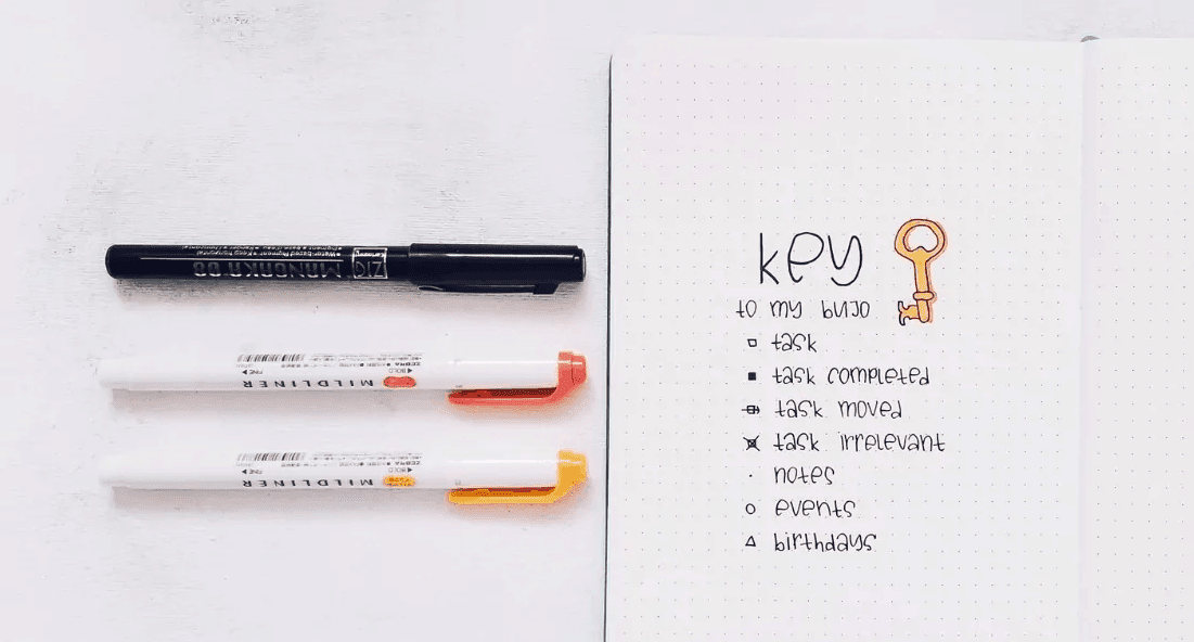 25 Perfectly Organised Bullet Journal Keys You Have to See