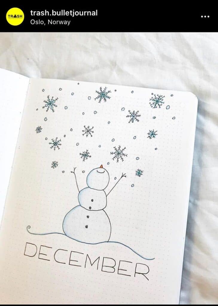 20 Winter Wonderland-Inspired Bullet Journal Spreads - Angela Giles