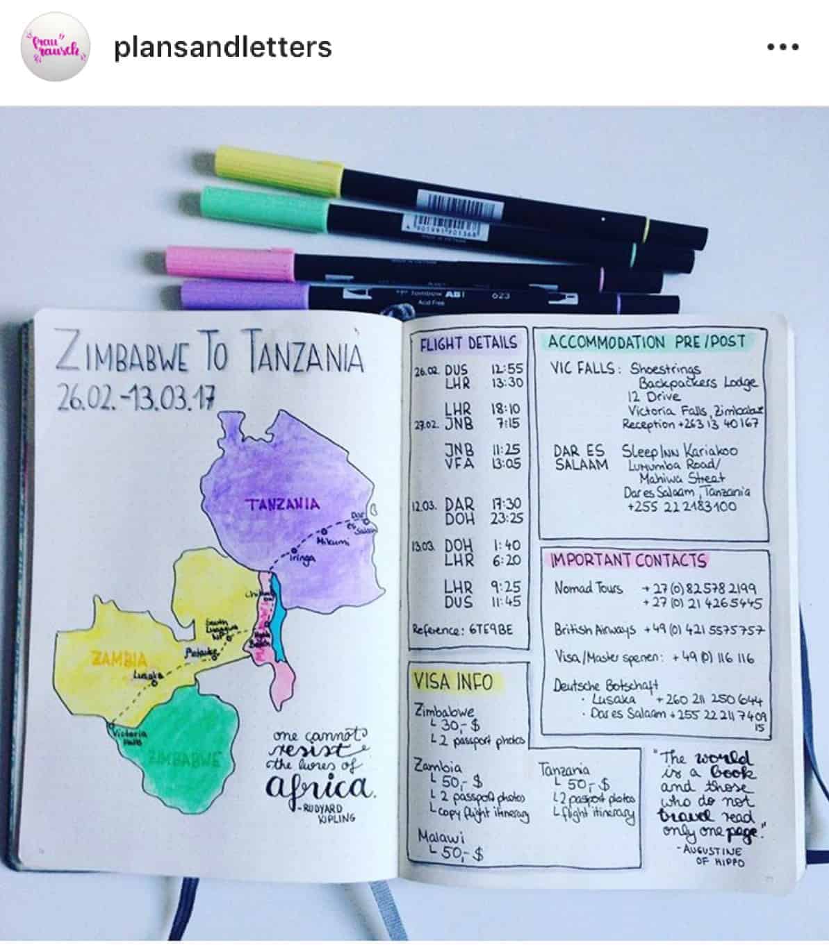 17 Unique Ideas to Start Your Bullet Travel Journal Now