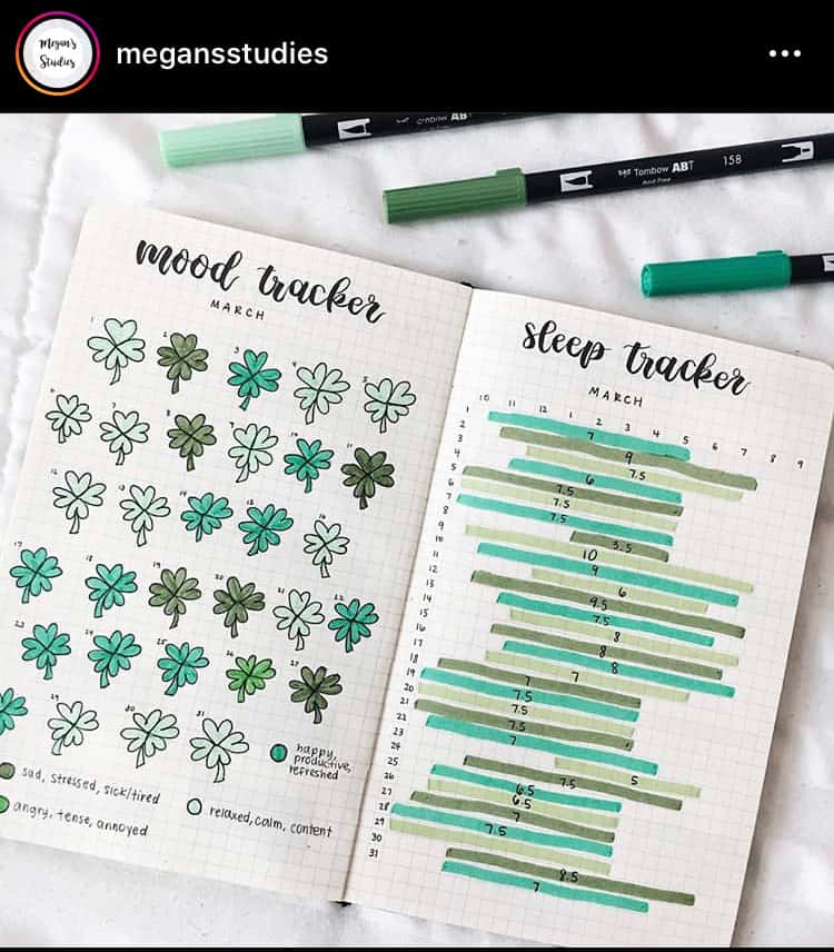 sleep tracker bullet journal