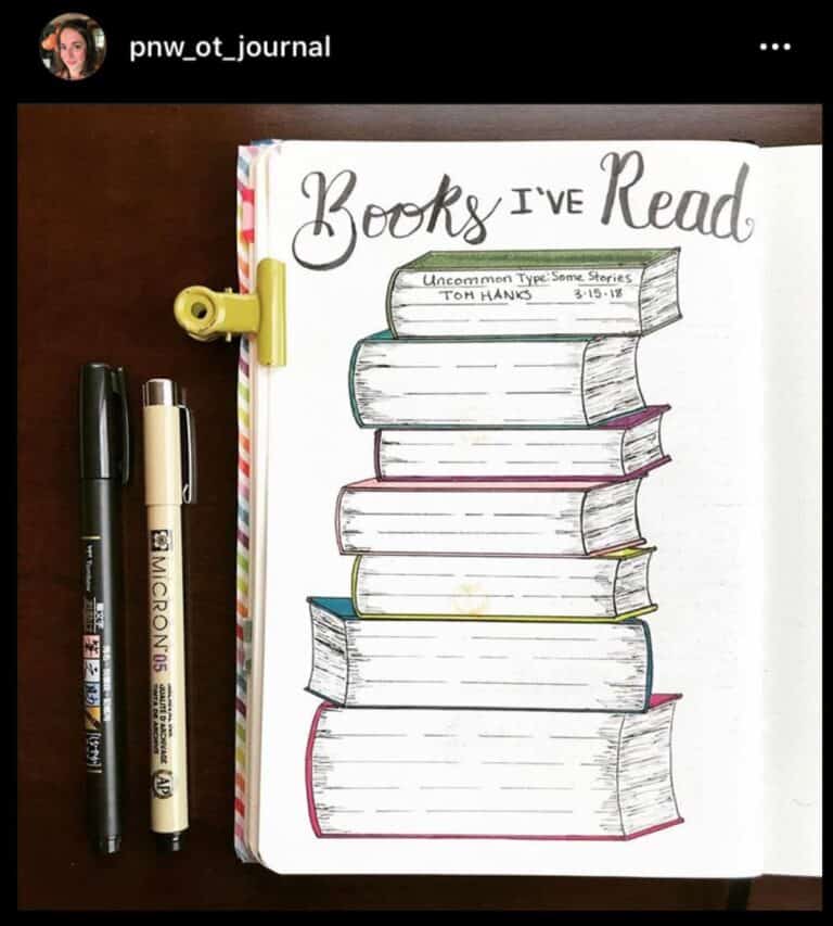 30 Bullet Journal Book Trackers for Book Lovers - Angela Giles