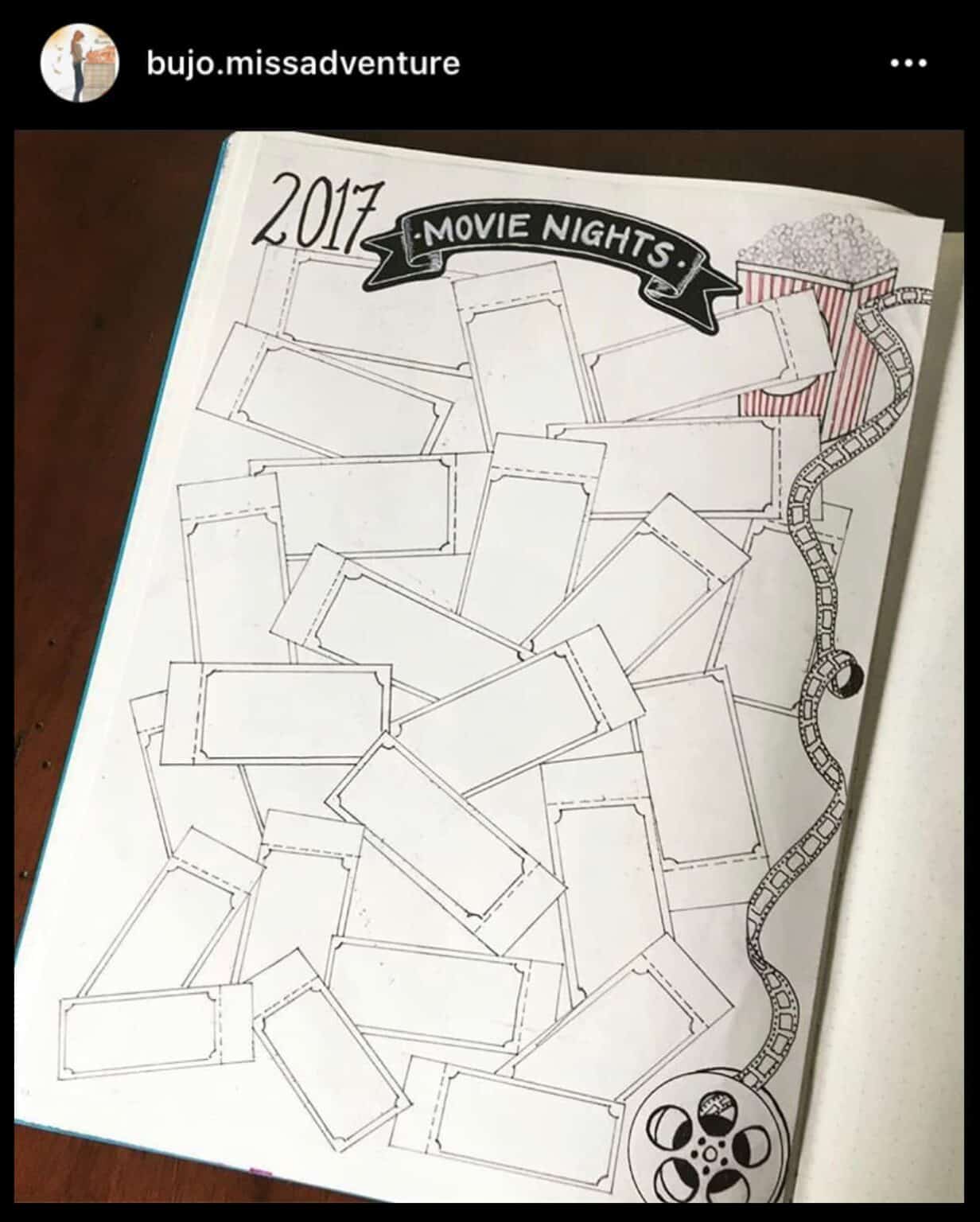 The Prettiest Ways to Track Your Bullet Journal Movies and TV Shows