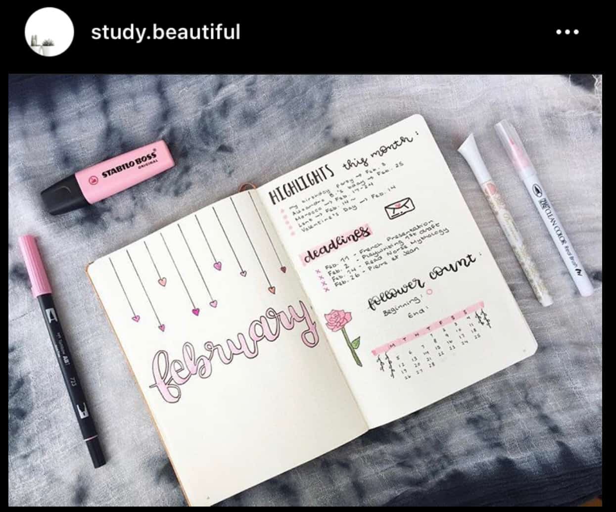 Valentine's Day Doodle Clip Art - Valentine Bullet Journal