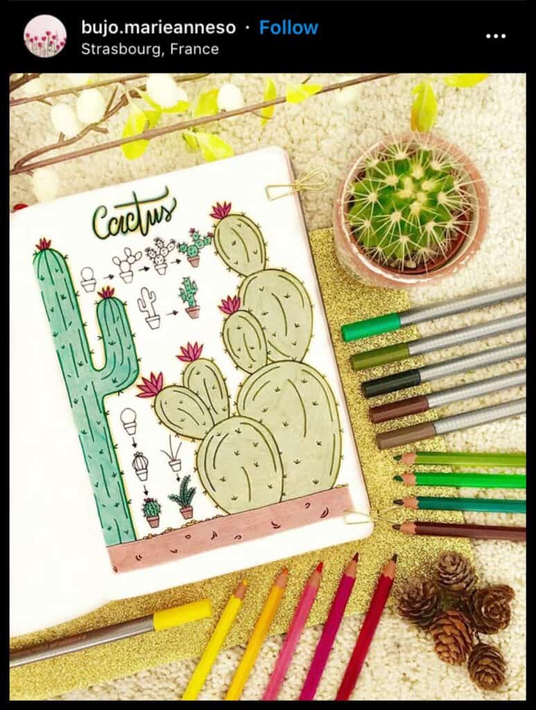 Cactus and Succulent Rubber Stamps Small BUJO Stamps Plant Stamps for  Planners 