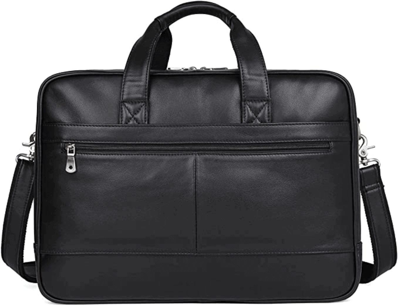 Mens black leather best sale laptop bag