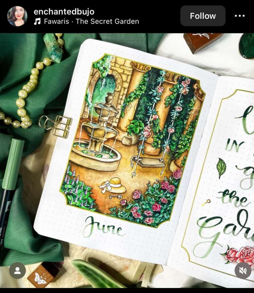 garden-inspired bullet journal cover ideas