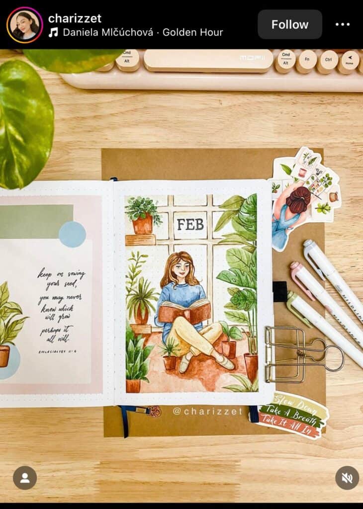 plant mom bullet journal cover ideas