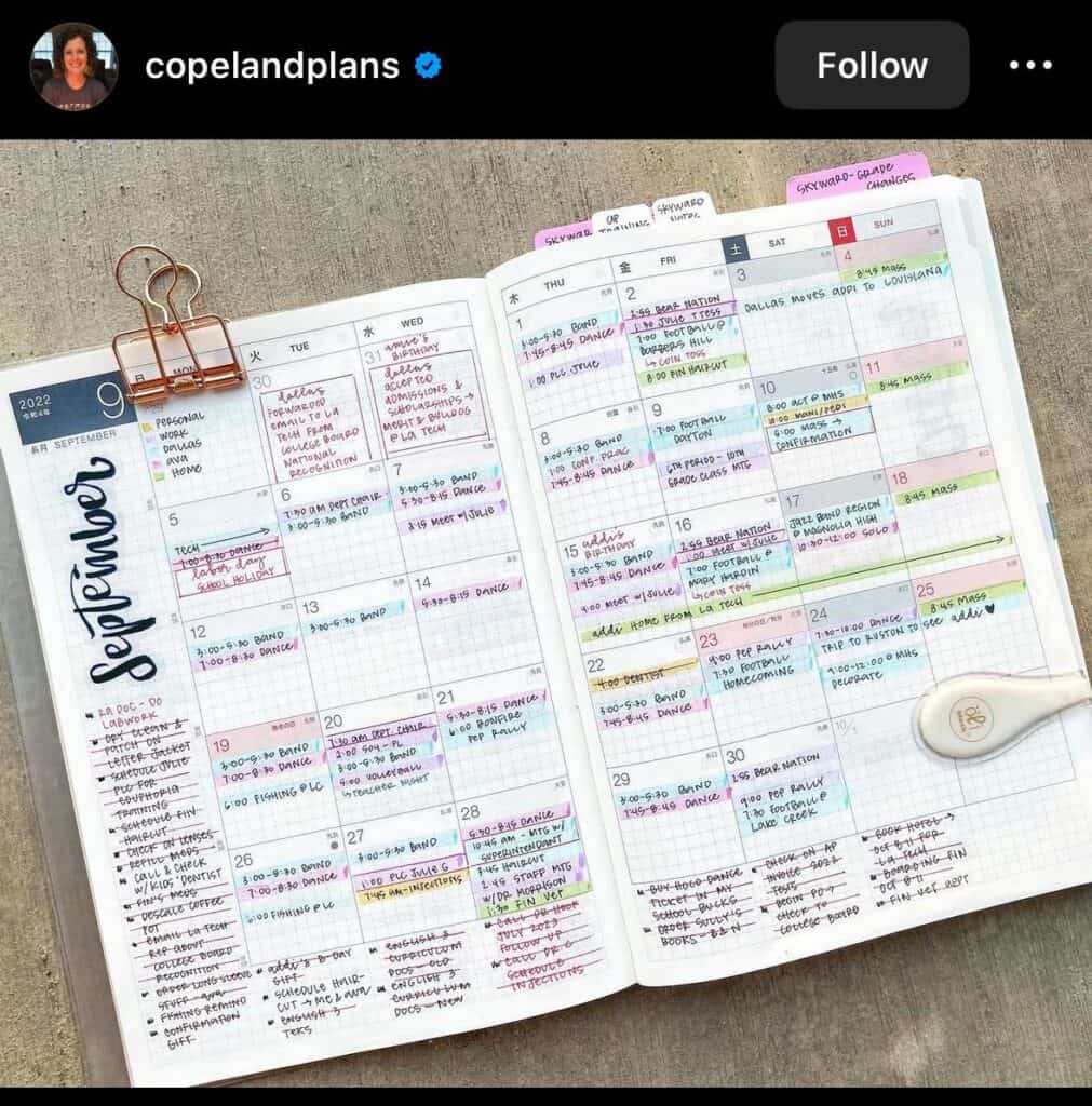 bullet journal minimalist  september spread