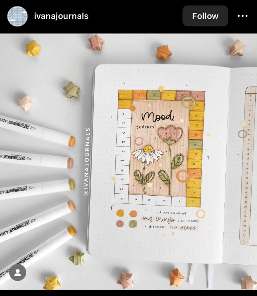 bullet journal mood tracker
