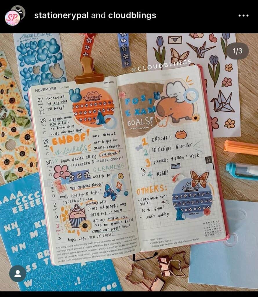 bullet journal productivity tracker