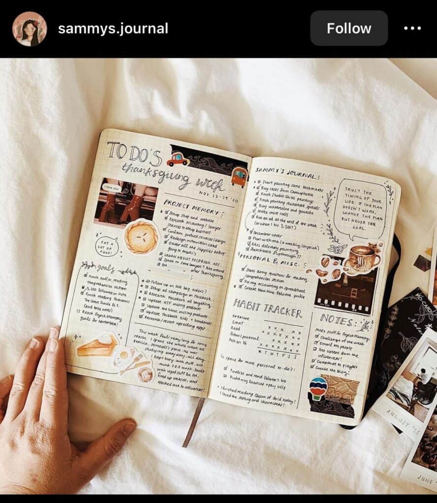 bullet journal to do list