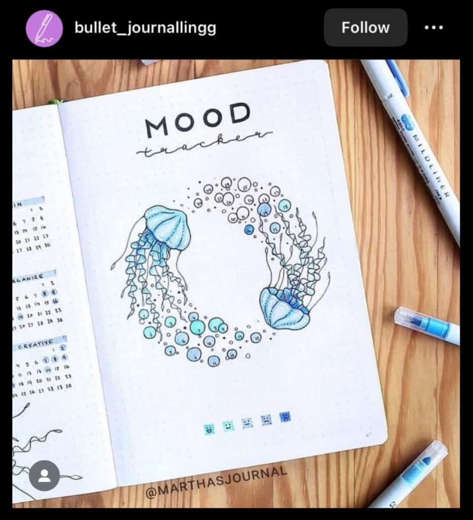 ocean-inspired mood tracker
