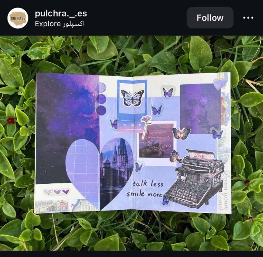 purple bullet journal cover page