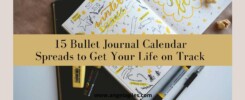 bullet journal calendar ideas