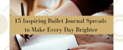 inspirational bullet journal spreads